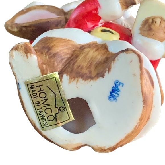🚩SOLD🚩 Vintage Christmas HOMCO Santa Mouse Figurine - Picture 8 of 11